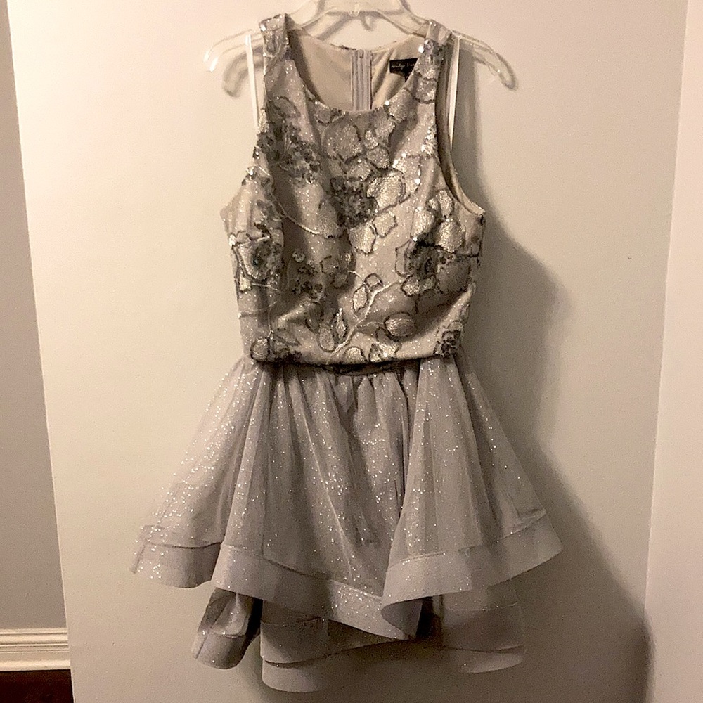 Silver two-piece dress